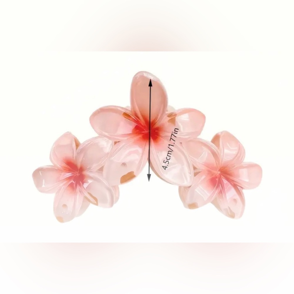 Fuchsia & Pink Cream French Hair Clip | New | Large - Picture 3 of 3